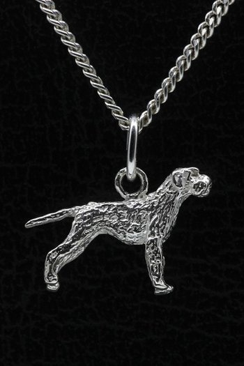 Permanent sneeuw Karu Zilveren Vizsla staande hond draadhaar met staart ketting hanger -  mooye-sieraden
