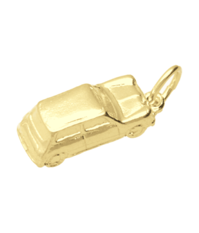 Gouden Mini auto ketting hanger