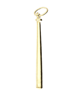 Gouden Honkbalknuppel ketting hanger