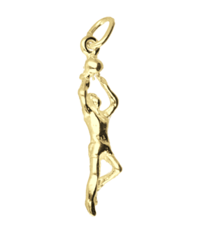Gouden Korfballer ketting hanger