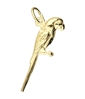 Gouden Papegaai ketting hanger