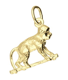 Gouden aap ketting ketting hanger