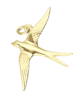 Gouden Zwaluw ketting hanger