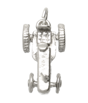 Zilveren Tractor ketting hanger - massief