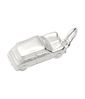 Zilveren Mini auto ketting hanger