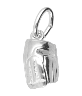 Zilveren Honkbal handschoen ketting hanger - klein