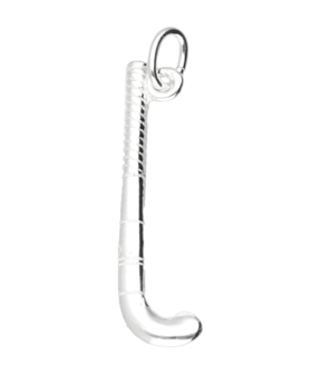 Zilveren Hockeystick ketting hanger - 2