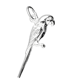 Zilveren Papegaai ketting hanger