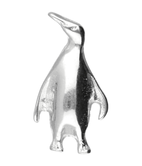 Zilveren Pinguin ketting hanger - 2