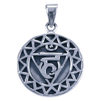 Zilveren Chakra Keel ketting hanger