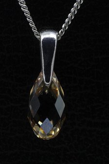 Swarovski kristal Briolette helder ketting hanger - middel