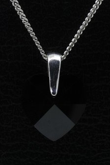 Swarovski kristal Heart black ketting hanger