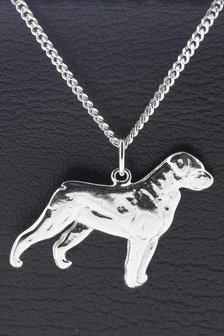 Zilveren Hond ketting hanger