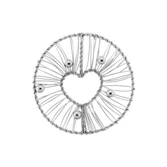 MY iMenso &quot;wire heart&quot; 33mm fantasy insignia (925/rhod-plated) - uitlopend