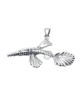 Zilveren Spookfluitvis kettinghanger