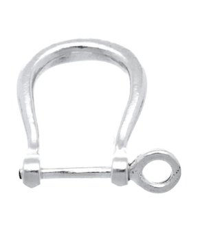 Zilveren Harpsluiting  met draaibare pin kettinghanger