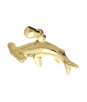 Gouden Hamerhaai kettinghanger