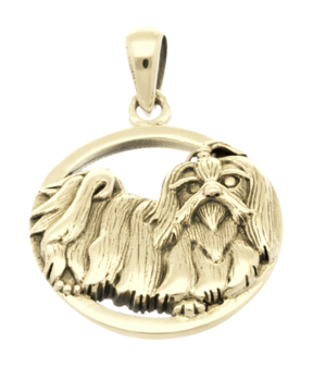 Gouden Shih Tzu hond kettinghanger