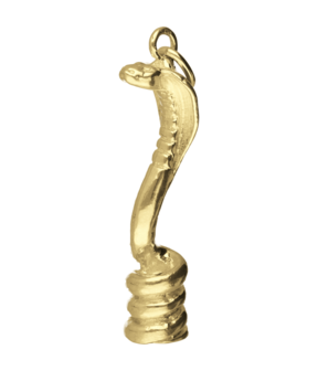 Gouden Slang Cobra XL kettinghanger