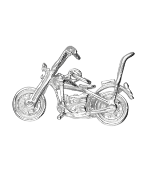 Zilveren Harley Davidson Chopper motor kettinghanger
