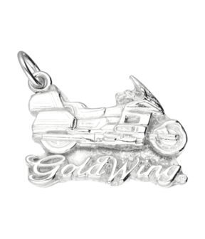 Zilveren Honda Goldwing motor vlak kettinghanger