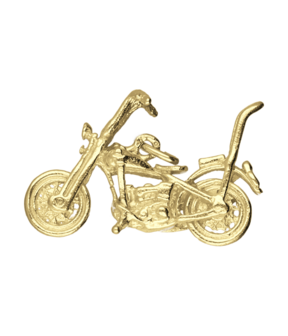 Gouden Harley Davidson Chopper motor kettinghanger