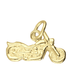 Gouden Harley Davidson motor vlak klein kettinghanger