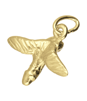 Gouden Penis met vleugels klein kettinghanger