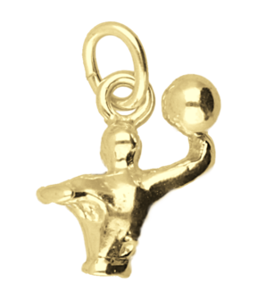 Gouden Waterpolo speler ketting hanger
