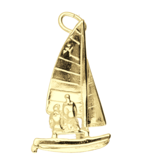 Gouden Catamaran ketting hanger