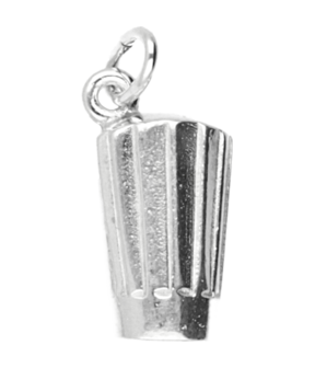 Zilveren Koksmuts ketting hanger