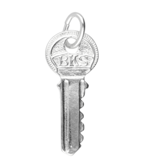 Zilveren Sleutel BKS ketting hanger