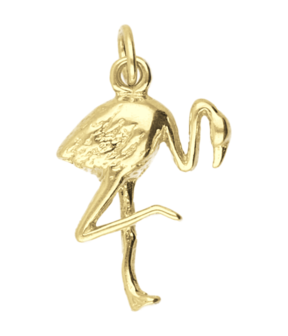 Gouden Flamingo ketting hanger