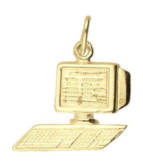 Gouden Computer ketting hanger