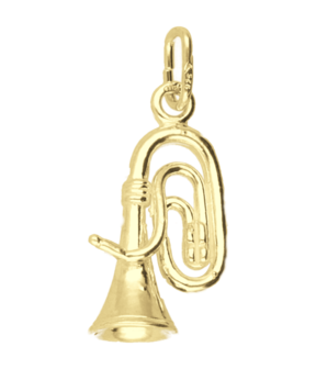 Gouden Tuba ketting hanger