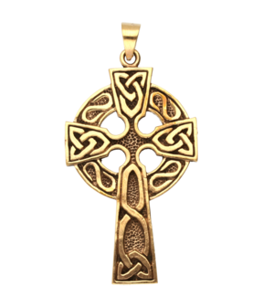 Bronzen Keltisch Kruis kettinghanger