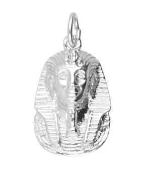Zilveren Toetanchamon massief ketting hanger