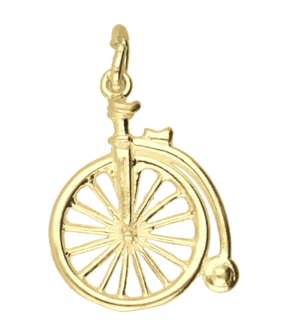 Gouden Antieke fiets Velocipede ketting hanger