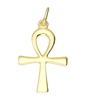 Gouden Ankh kruis ketting hanger