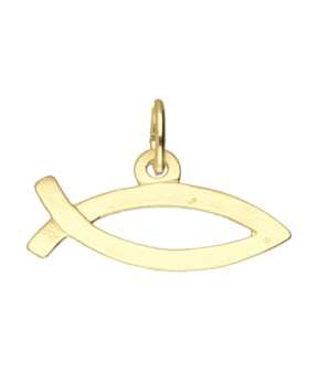 Gouden Ichtusvis ketting hanger