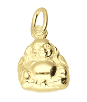 Gouden boeddha ketting hanger