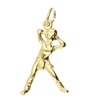 Gouden Fitness vrouw ketting hanger