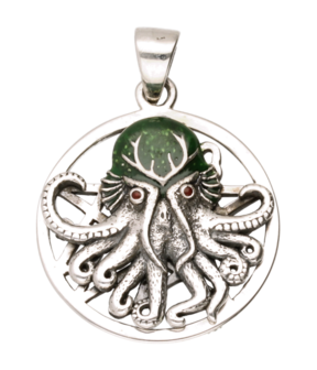Zilveren Cthulhu fantasie octopus kettinghanger