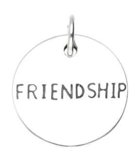 Zilveren Friendship kettinghanger