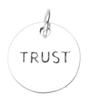 Zilveren Trust kettinghanger