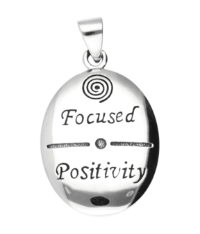 Zilveren Focused Positivity kettinghanger