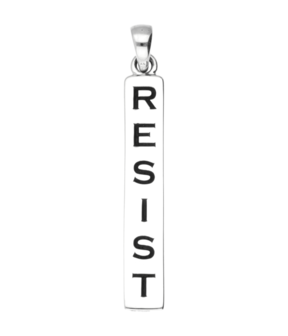 Zilveren Resist kettinghanger