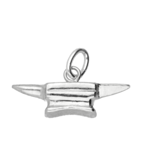 Zilveren Aambeeld ketting hanger