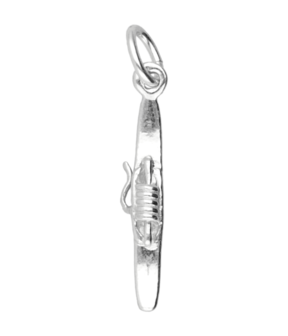 Zilveren Weefspoel ketting hanger