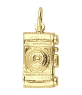 Gouden Fototoestel - Fotocamera middel ketting hanger